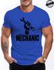 Męska Koszulka 3D z Motywem Mechanika Samochodowego Retro Wzór Naprawy Maszyn Krótki Rękaw Swobodne i Modne Streetwear