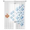 Carp Animal Fish Geometric Tulle Curtains For Living Room Sheer Curtain Bedroom Voile Decorative Window Treatments