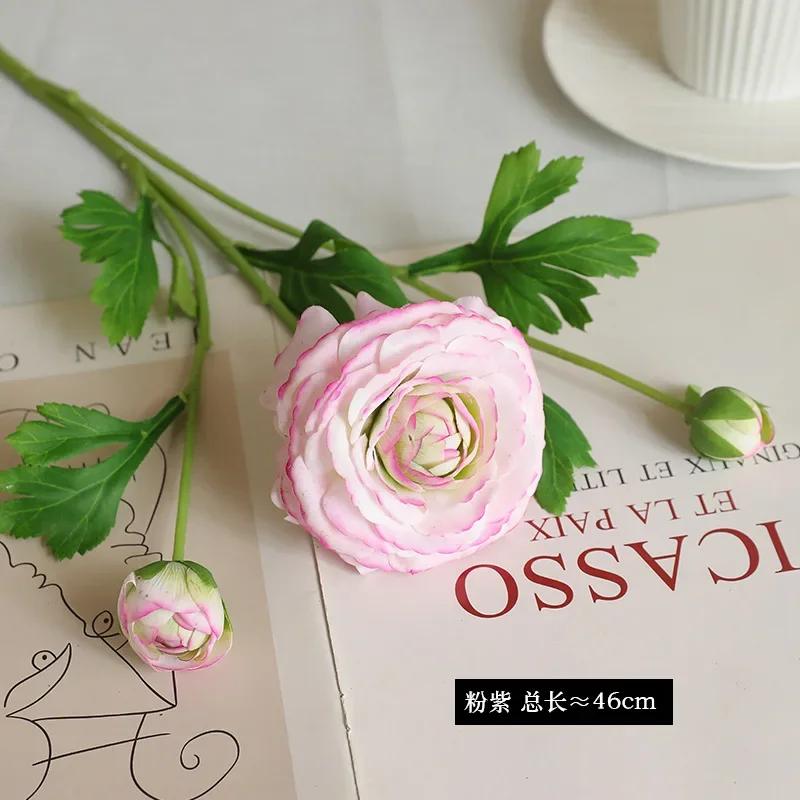 5 Stück Feuchtigkeitsspendend 3-köpfig Tau Lotus Pfingstrose Echte Haptik Künstliche Blumen Luxus Heim Tischdekoration Kunstblumen Hochzeitsdekoration