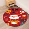Christmas Printed Round Rug Carpet Chair Rug Area Rug Entryway Doormats,for Office Chair Living Room Bedroom Kitchen Room.