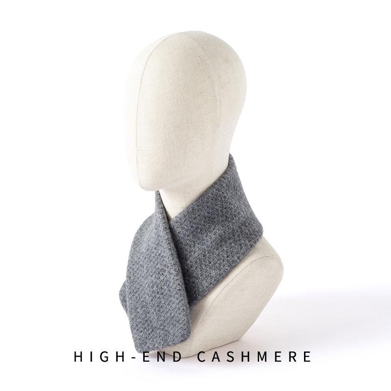 Unisex dicker zweilagiger Schal aus reiner Kaschmirwolle: Warmer Nacken- und Kapuzenprotektor für Herbst/Winter.