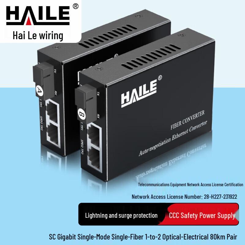 HAILE Gigabit Single-Mode Fiber Optic Transceiver
