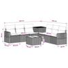 Sofa Set 8 Pcs Beige and Cream White Poly Rattan and Steel