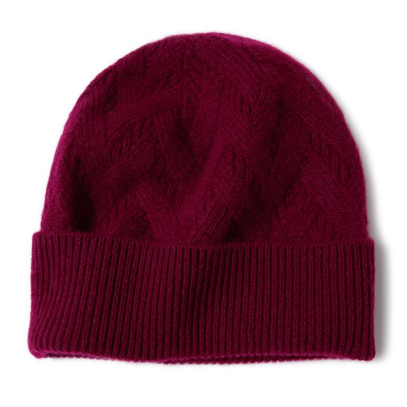 Unisex 100% Pure Goat Cashmere Hat: Warm, Fashionable, and Versatile Knit for Autumn and Winter