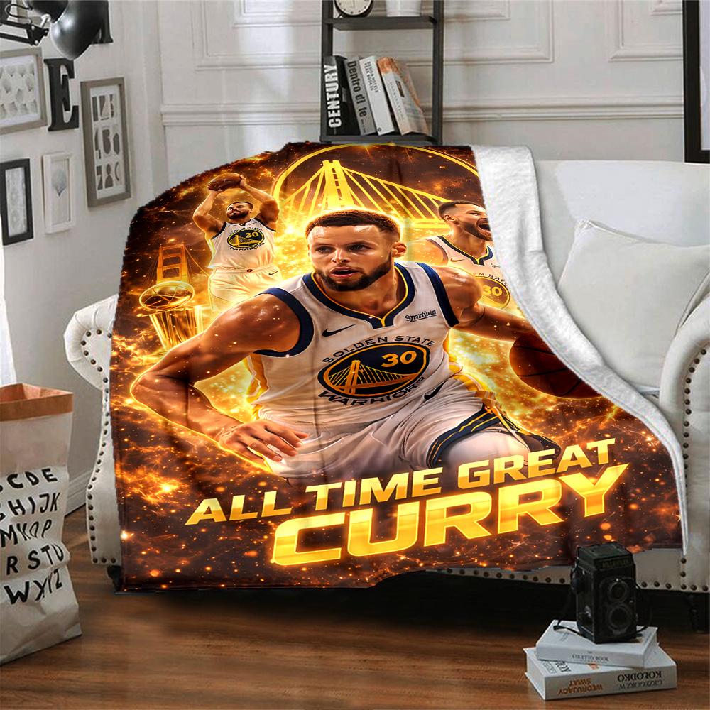 Golden State Warriors Curry Blanket Soft Warm Cozy Suitable for Picnics Livingroom Couch Four Seasons Universal Modern Gifts For Family Or Friends