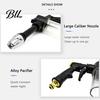 Versatile Garden Hose Nozzle with Foam Cannon, 3 Spray Modes, High-Pressure Car Wash Sprayer Nozzle, Heavy Duty Booster for Washing Outdoor