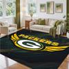 Green Bay Packers Design Crystal Velvet Rug Soft Decorative Mat for Bedroom Entrance