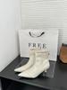 European and American style, thin pointed temperament, versatile high-heeled short boots