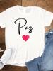 Tee Top T Women Tshirts Clothing Flower Faith Trend Female Fashion Casual Short Sleeve Cartoon Lady Clothes Graphic T-shirts