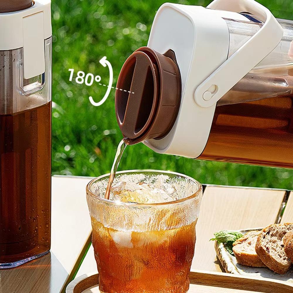 Transparent Coffee Cold Brew Pot Plastic Tea Pitcher Water Bottle Water Jug  Office