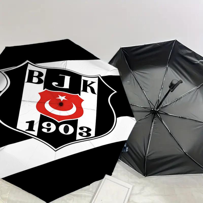 1PC BJK 1903 Umbrella-8-Rib Reinforced, Automatic Open, Lightweight & Durable, Cute Fashion Accessory for Outdoor, Beach, or Casual Use, Beach Umbrell