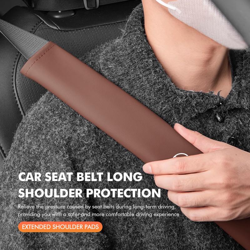 CRR1 Car Extended Belt Cover Shoulder Pads Leather Seat Belt Cover For Benz AMG A C E S G Class W201 W210 W108 W204 W205 W203