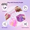 Relaxation Squeeze Ball 3Pcs Stress Relief Toy Set, Flow Pattern Cube Sensory Anxiety Toy, Soft Stretchy Clear Jellyfish Pinch for Kids Adults