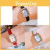 Gedi Damen Mode Quadratische Quarz Uhr Mit Lederarmband Für Freizeit