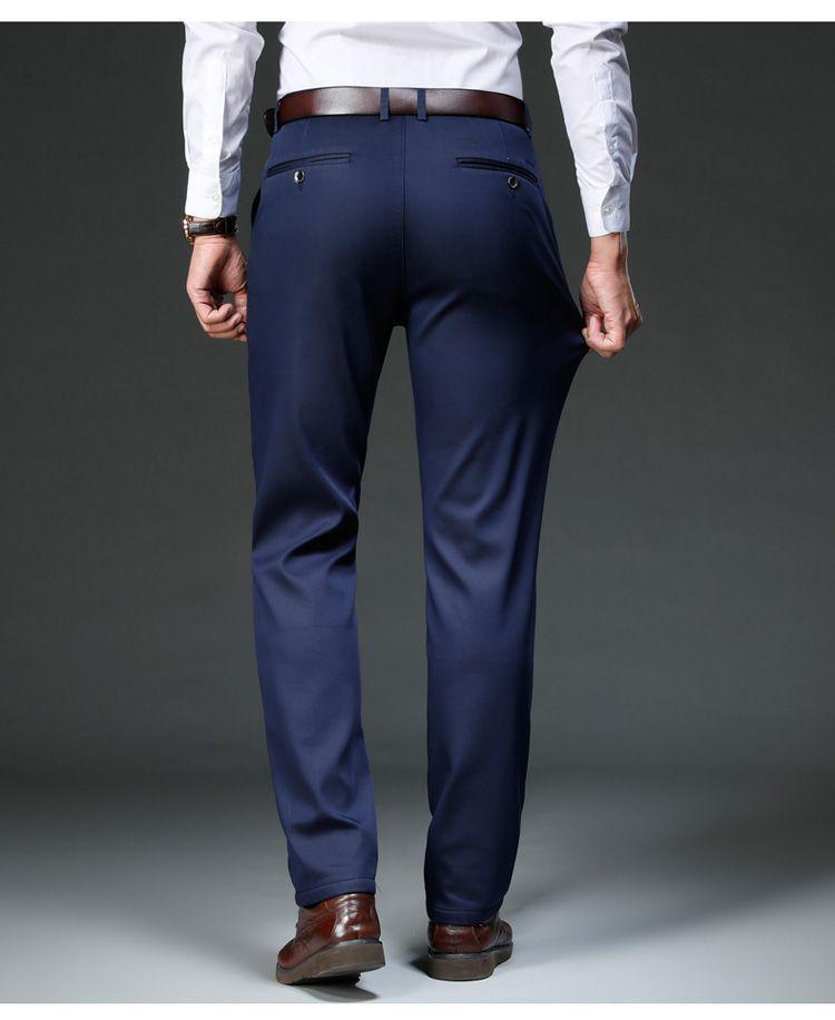 Men's Lyocell Plus Velvet Straight-Leg Dress Pants: 2025 Autumn/Winter Collection