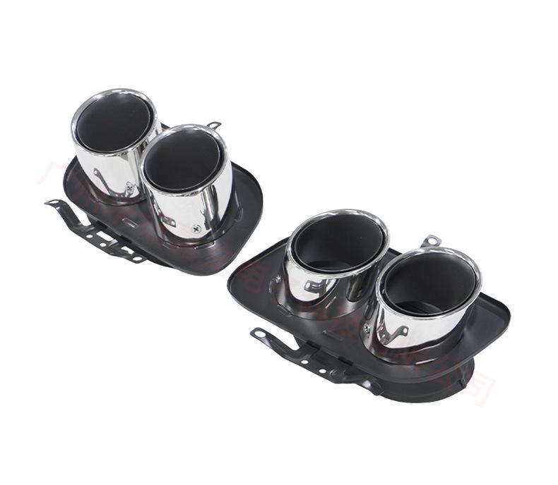 19-24 Porsche 911 Quad-Outlet Stainless Steel Exhaust Tip Modification