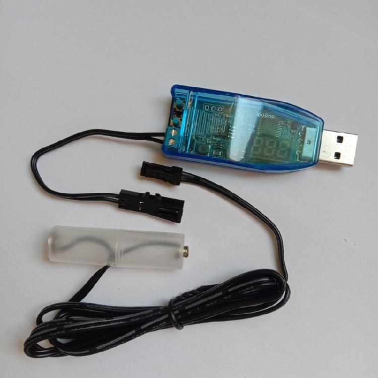 AA Dummy Battery Power Supply Cable with Voltmeter Replace 1-8pcs AA Batteries