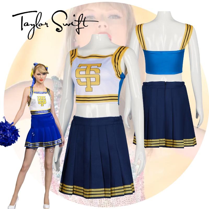Taylor Cheerleading Swift Dance Skirt Uniform Costume Anime Party Halloween Fans