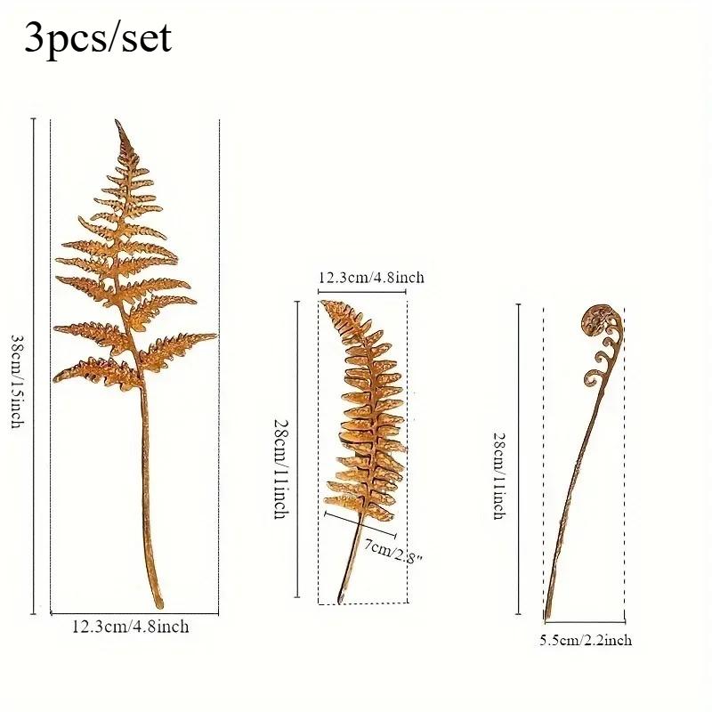 

Rusty Fern Leaves Garden Stake Metal Bouquet Rusted Metal Plant Stake Outdoor Garden Art Home and Garden Decor Ornament for Yard