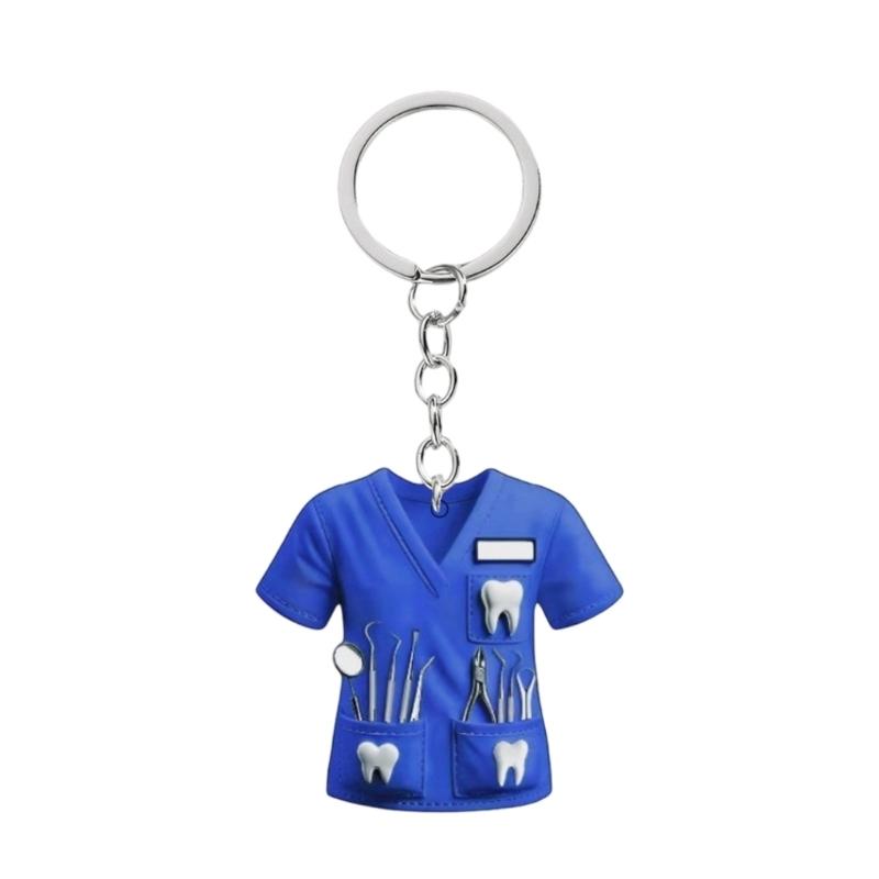 Profession Stylish Nurse Uniform Inspired Keychain Car Interior Decoration Multipurpose Gift for Healthcare Enthusiasts