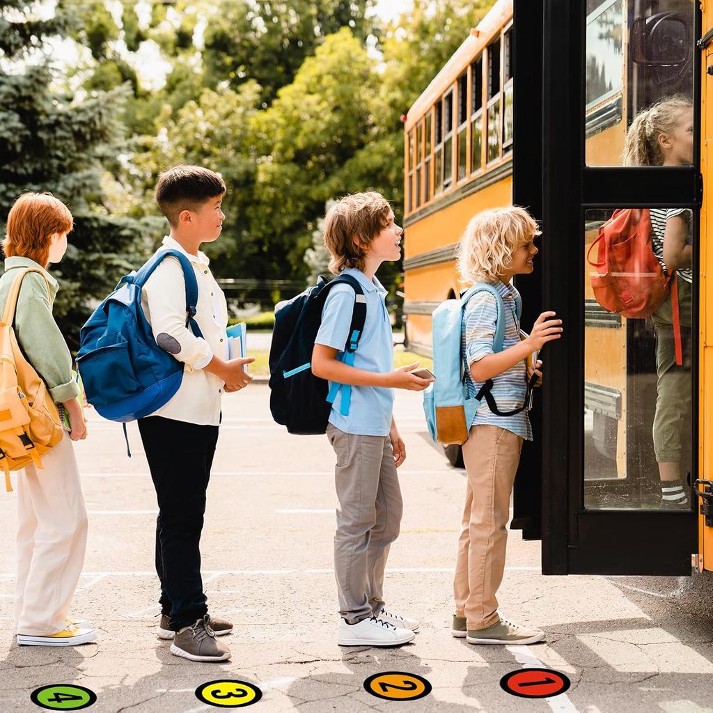 Line up Spots for Classroom Floor Stickers - 36Pcs Number Spot Stickers for Classroom Lining up Dots Numbers for Back to School Kindergarten