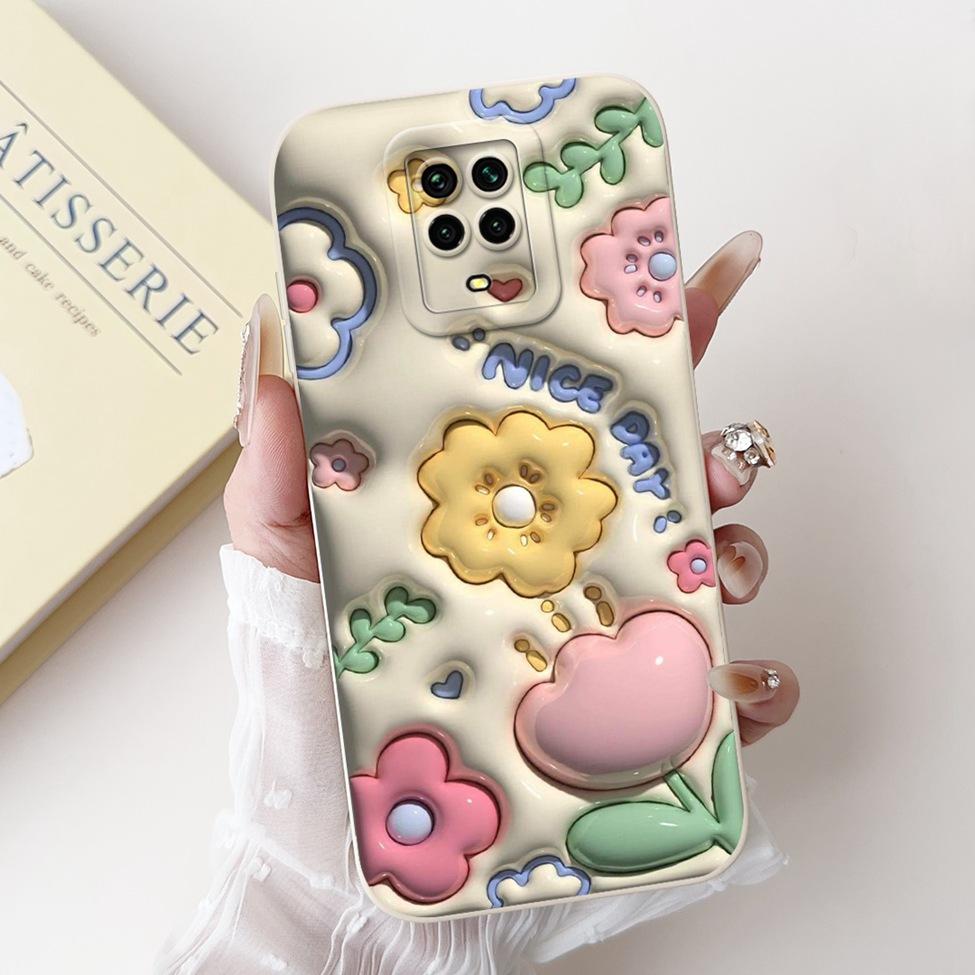 Casing For Redmi Note 9 9S 9Pro 4G Back Cover For Redmi Note 9 Pro Case Cute Cartoon Fashion Flowers Silicone Shockproof Bumper