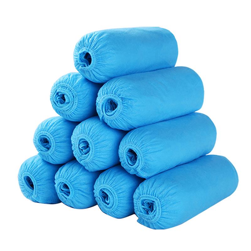 100Pcs Disposable Waterproof Shoe Cover Non-Slip Foot Cover Indoor Non-Woven Fabric Padded Overshoes Rain Mud-Proof Shoe Cover