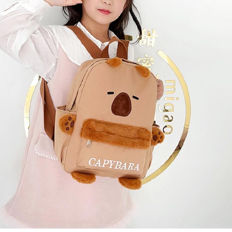 Sweet Cartoon Backpack for Girl Plush Backpack Large Capacity Backpack Book Bag Lovely Dolls Bag Student School Bag