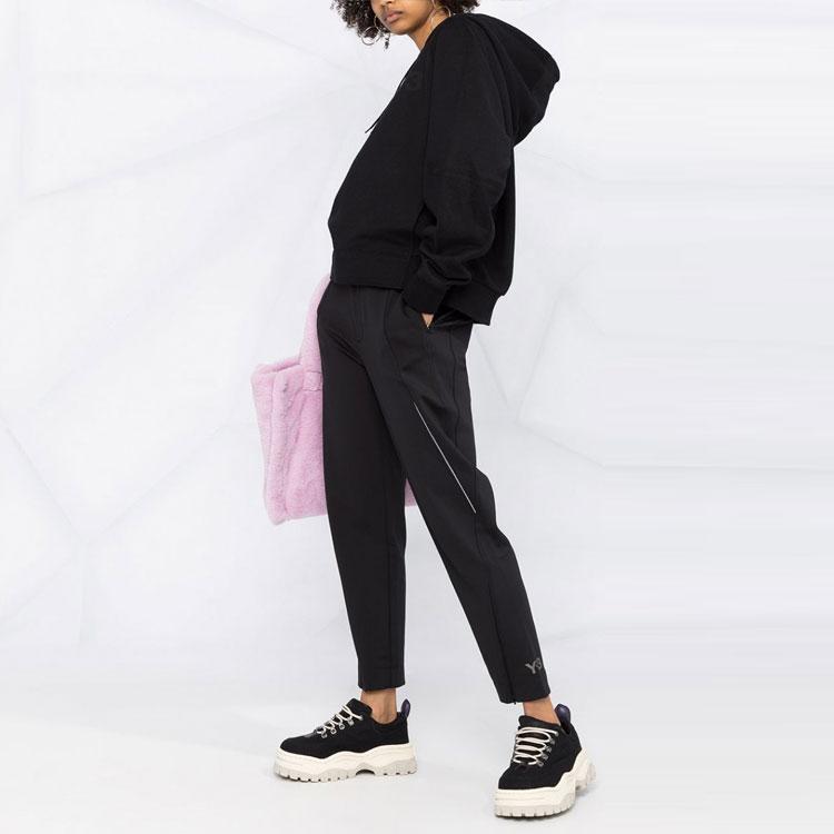 Y-3 Ss21 Logo Print Drawstring Hooded Long Sleeve Sweatshirt Men Sweatshirt Black GV2799