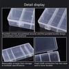 Professional Portable 5 Grids Separated Transparent Arylic  Storage Box Rectangle Eyelashes Extension Tool Storage Box