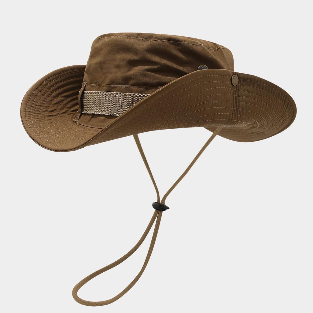 Wide Brim Fisherman Hat For Men Women Sun Protection Breathable Outdoor Summer Accessory