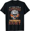 Funny Fire Skull I Can't Fix Stupid But It's Gonna Hurt Gift T-Shirt Size S-5XL