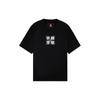 Li Ning T Shirts Unisex Black Crew Neck Moderate Straight Fit AHSS098-1