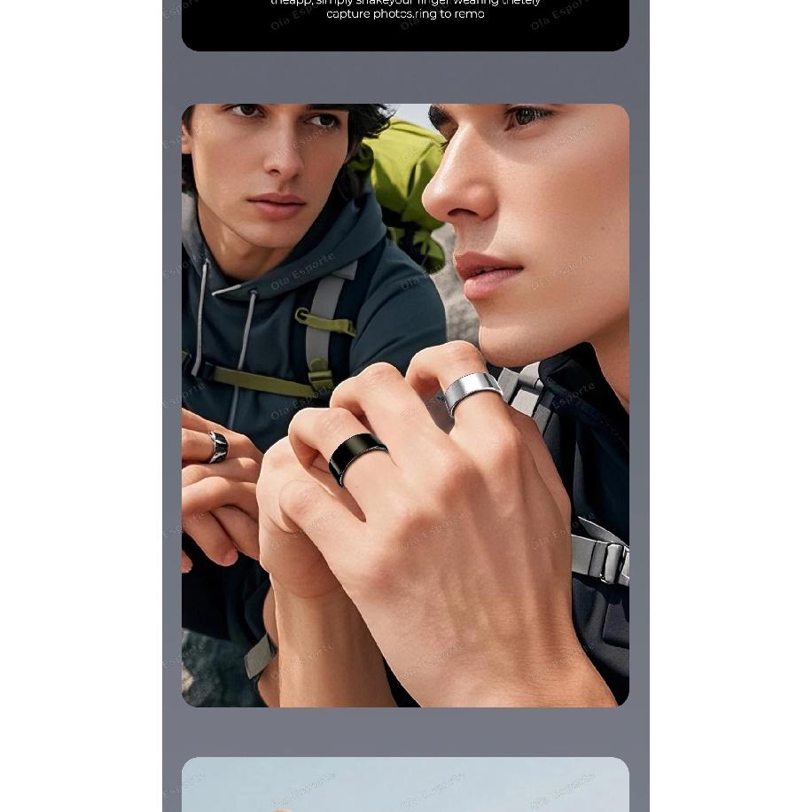 2025 Smart Ring Blood Pressure Heart Rate Sleep Monitoring Smartring IP68 & 5ATM Waterproof Multi-sport Mode Smartring Man Women