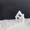 Home Candle Resin Mold House with Chimney Silicone Mould Handmade Scented Candle Epoxy Molds for DIY Chocolate Decor