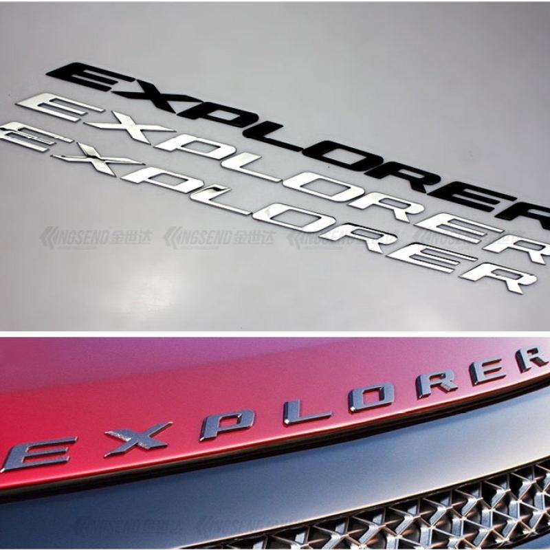 Zinklegierung 3D Autoabzeichen Autohaubenbuchstaben Emblem Aufkleber Aufkleber für Ford Focus 2 3 Fiesta Mondeo Fusion Kuga