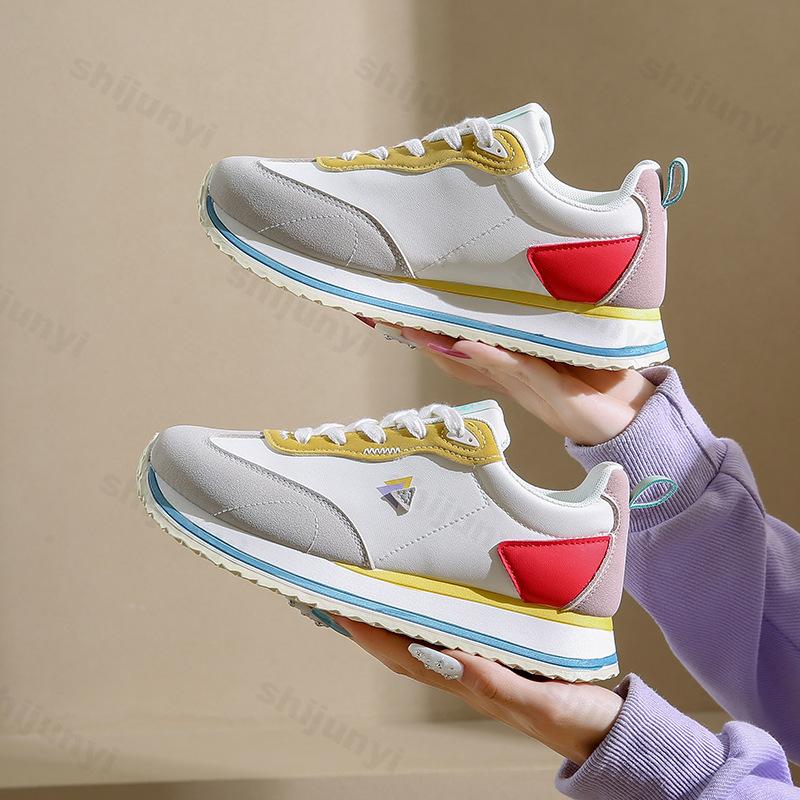 Platformové tenisky 2024 Podzimní móda Dámské šněrovací klínové ležérní sportovní boty pro ženu Pohodlné cestovní běžecké boty Zapatillas