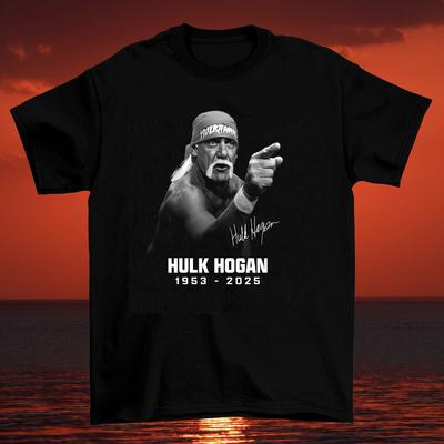 NEW Hulk Hogan 1953- 2025 T-Shirt Black All Size S- 5XL HH887 Unisex T-Shirt Graphic Tee