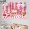2D Pink Candy Land Backdrop Carnival Lollipop Photography Background