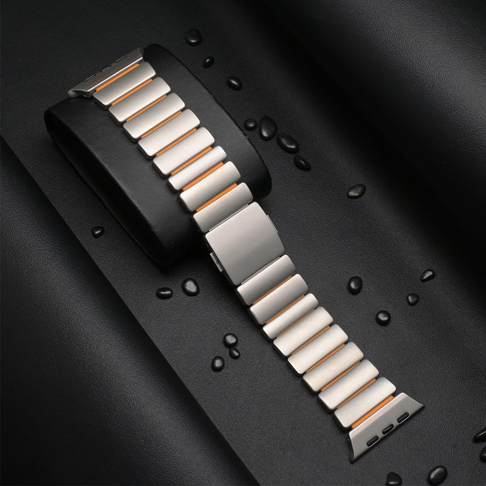 

Men Stainless Steel Band for Apple Watch Ultra 3 Strap 49mm 46mm 45mm 44mm Luxury Metal Bracelet for Iwatch 11 10 9 8 7 5 6 SE3 44mm 45mm 46mm 49mm&L(175mm)