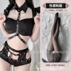 Domila Sexy Lingerie Women's Rivets Hollow One-piece Sexy Bunny Suit Small Breasts Gather Cosplay