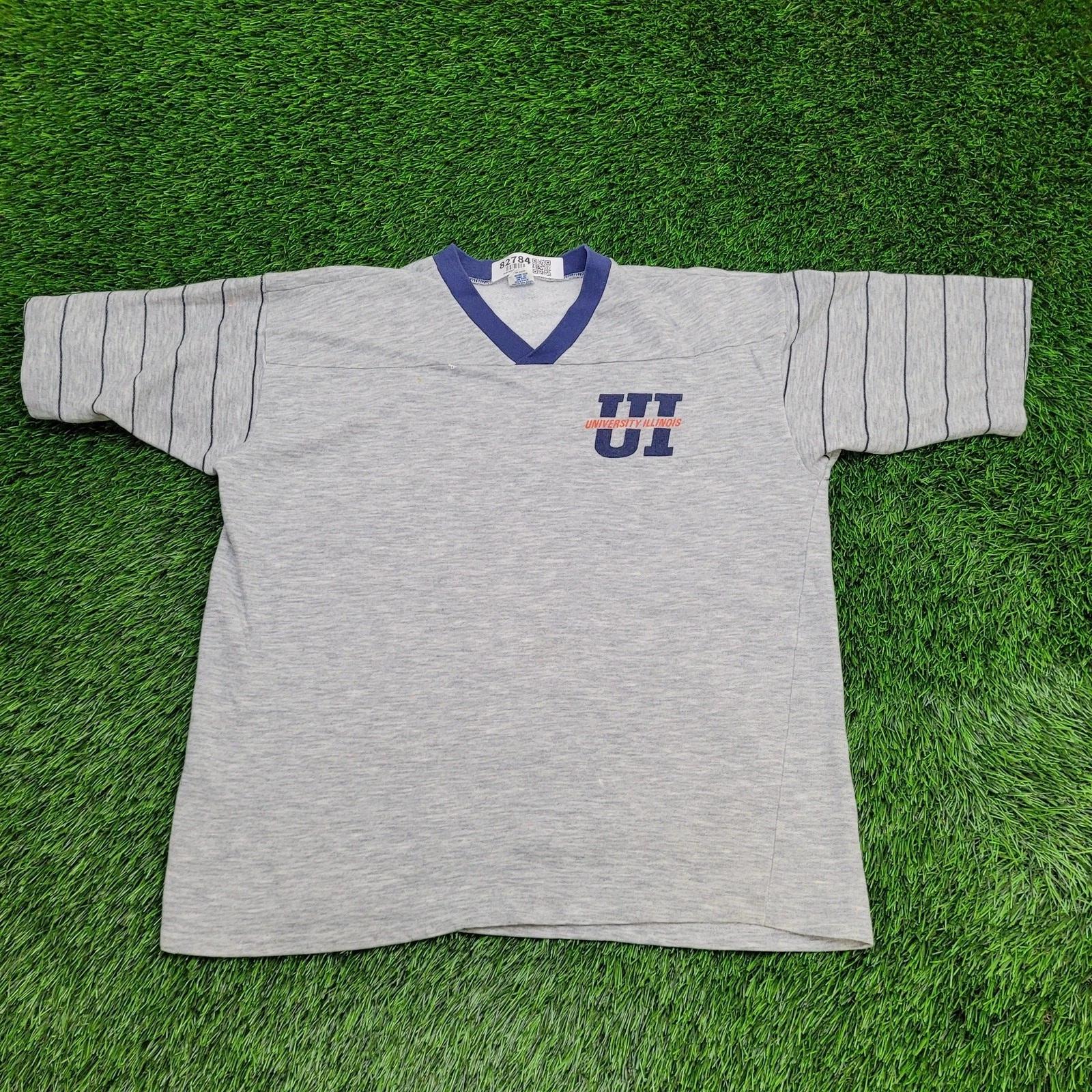 

Vintage University-of Illinois Shirt Large 22x24 Gray Blue XL