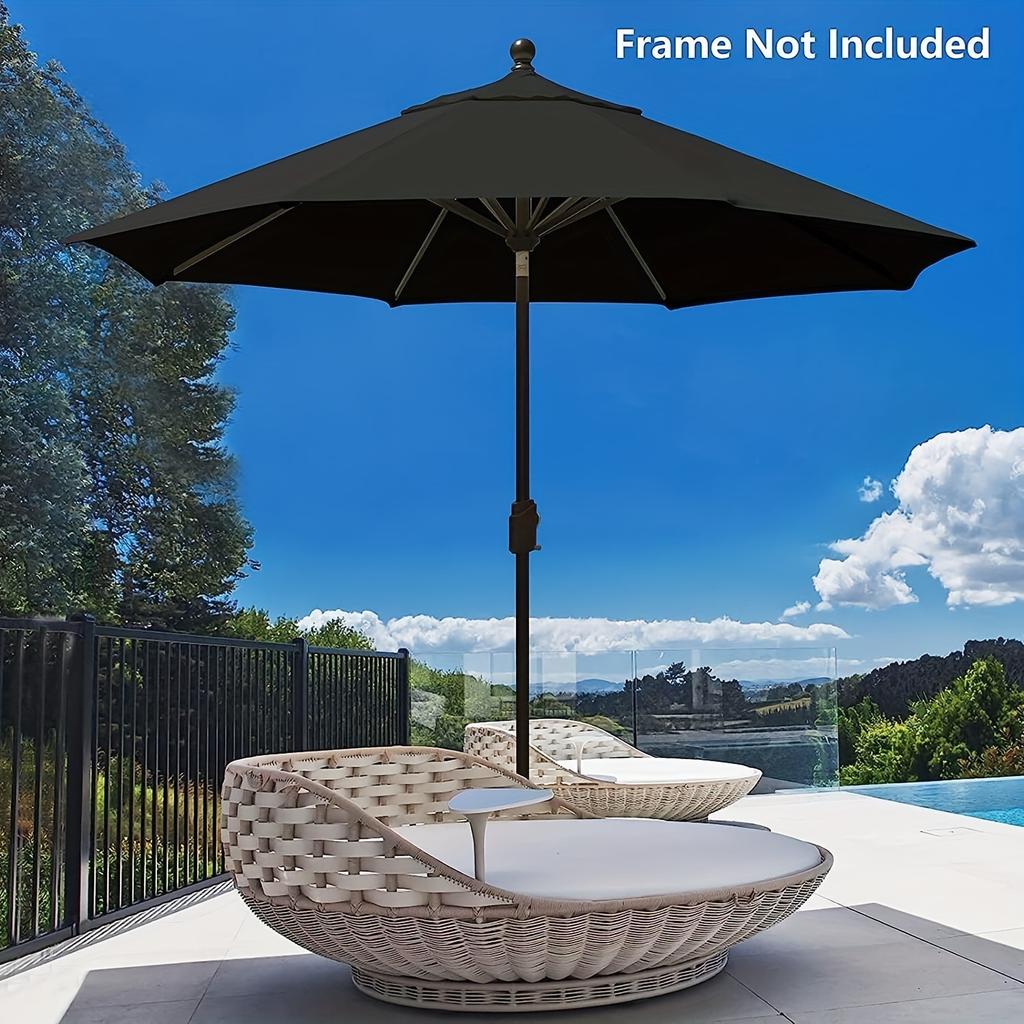 Zielony Pokrowiec Zapasowy na Parasol 27m 8 Żeberek Wodoodporny Ogród Podwórko Basen Parasol Wiszący 9FT 10FT 6 Żeberek 8 Żeberek Pokrywa