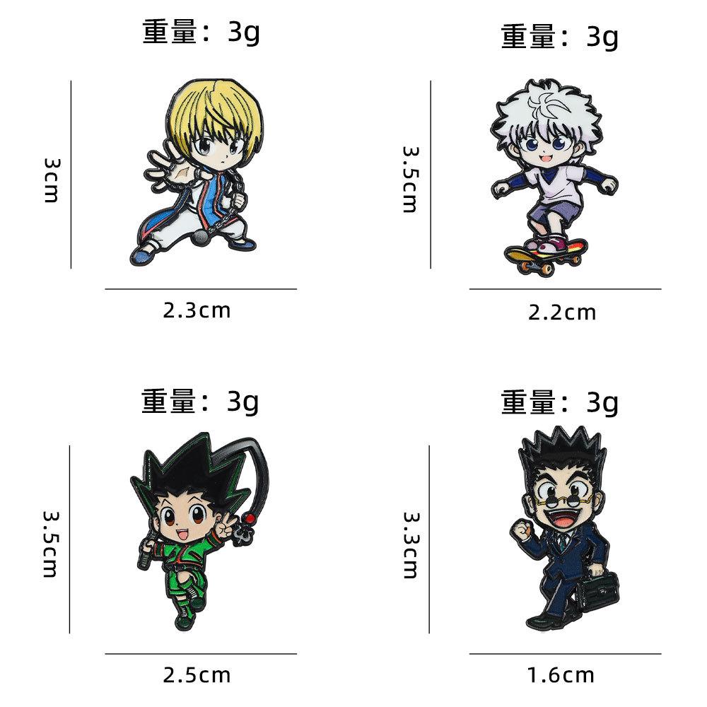 Hot New cute animation anime film and television peripheral cartoon full-time hunter cute character brooch zinc alloy badge gift