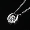 Color 0.5 Carat Moissanite Geometric Pendant 925 Sterling Silver O-chain Necklace Fine Classic Luxury Jewelry For Women