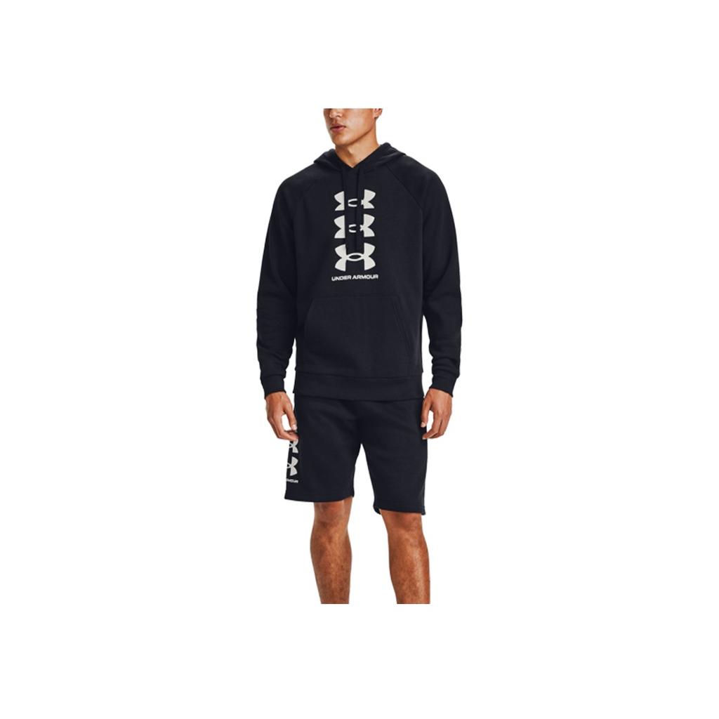 Under Armour Rival Multilogo Fleece Hoodie Men Tops Black 1357094-001