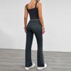 A Two-piece Women's Spring/summer Sportswear T-shirt and Slightly Flared Pants Suit