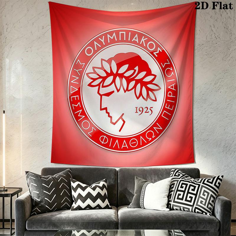 Olympiacos Wall Hanging Printed Fabric Blanket Decorative Tapestries for Bedroom Living Room Home Decor