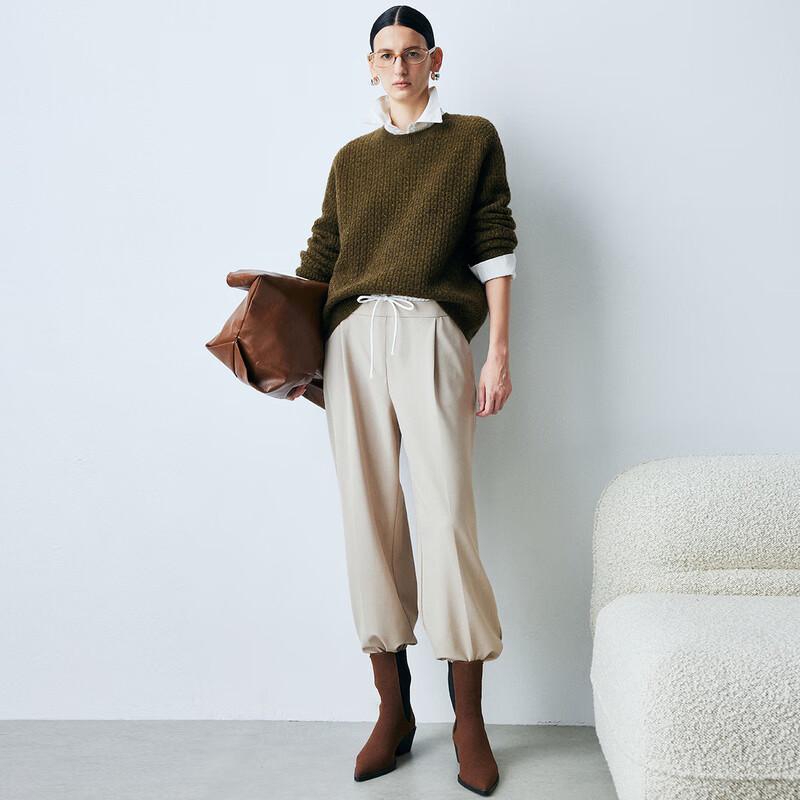 Palau Women's Retro Cable Knit Pure Cashmere Sweater