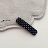 Versatile Black & White Polka Dot Triangle Hair Clip for Side Bangs & Forehead